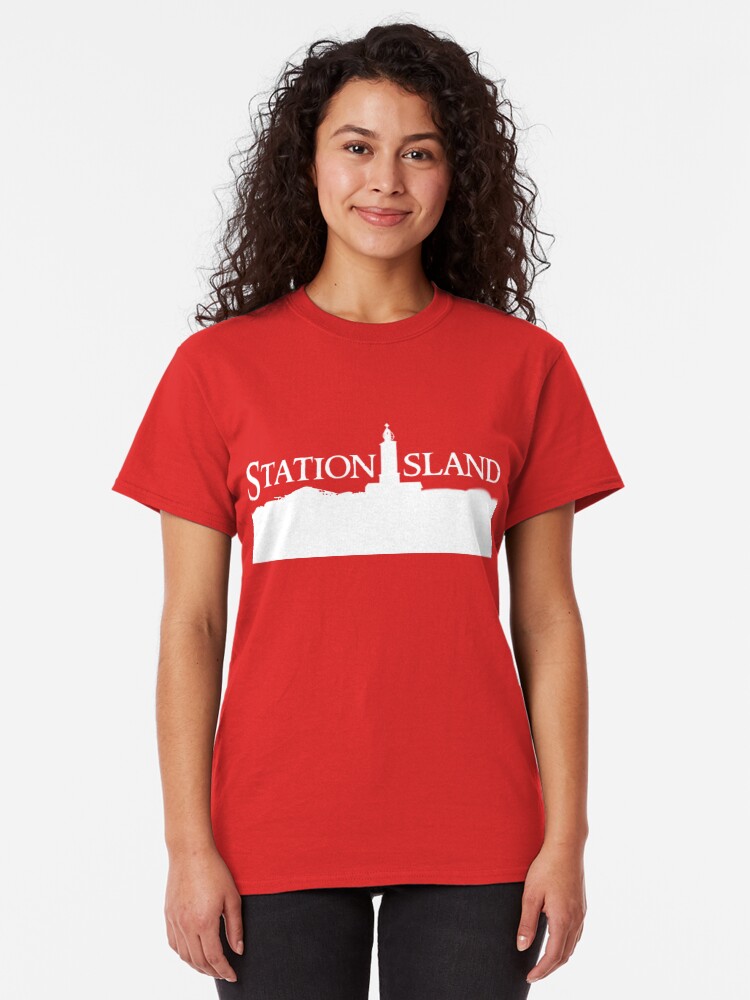 Alternate view of Station Island - Logo White Classic T-Shirt