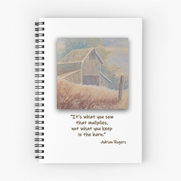 Item preview, Widdershins-Grass and Barn with quote designed and sold by WatersEdgeGal.