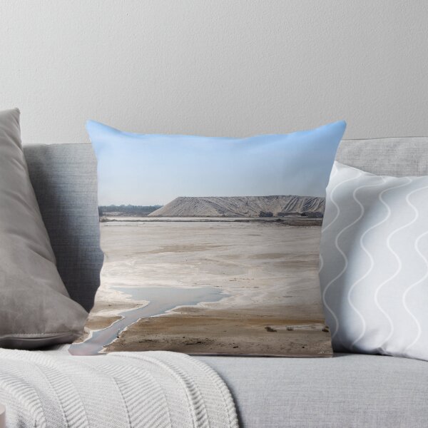 Les salins de Giraud Throw Pillow