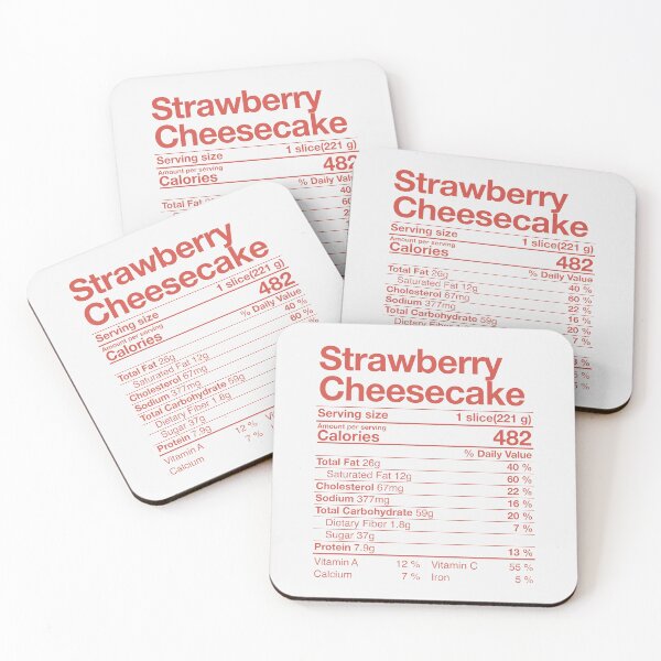 Item preview, Strawberry Cheesecake Nutritional Facts Thanksgiving Gift designed and sold by Nikolaienko Artem.