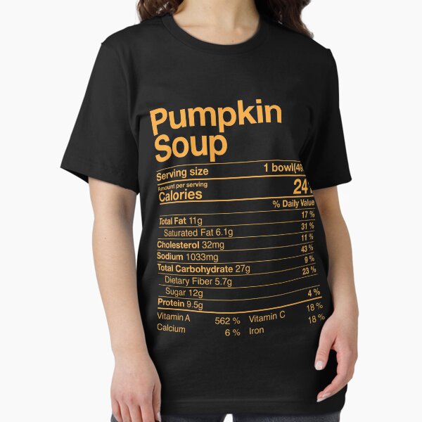 Item preview, Pumpkin Soup Nutritional Facts Thanksgiving Gift Turkey Day  designed and sold by Nikolaienko Artem.