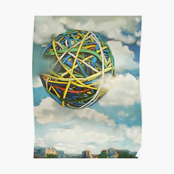 Surreal Dream Rubberband ball painting Poster