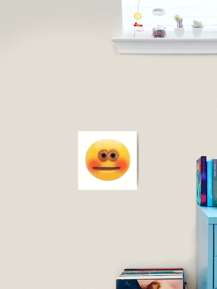 Cursed Stressed Blushing Emoji Greeting Card for Sale by Goath