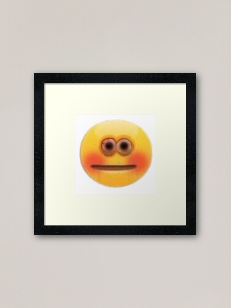 Cursed Stressed Blushing Emoji Greeting Card for Sale by Goath