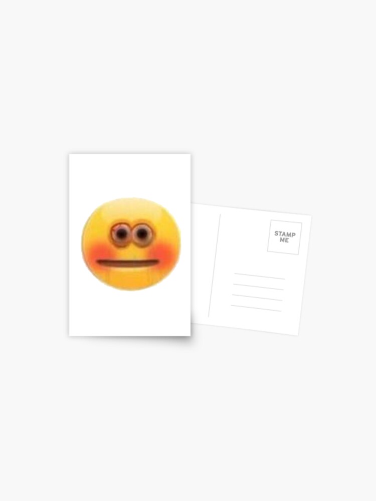 Cursed Stressed Blushing Emoji Greeting Card for Sale by Goath