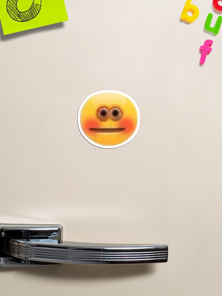 Cursed Stressed Blushing Emoji Greeting Card for Sale by Goath