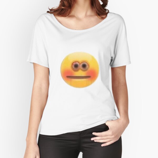 Cursed Stressed Blushing Emoji Greeting Card for Sale by Goath