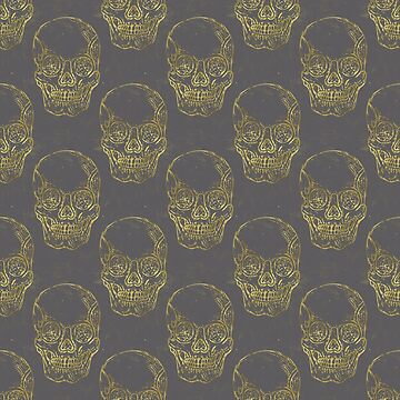 Artwork thumbnail, Golden Skull by beththompsonart