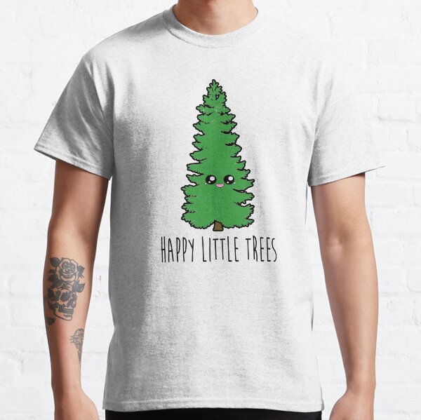 Bob Ross Happy Little Trees Cartoon Tree Classic T-Shirt