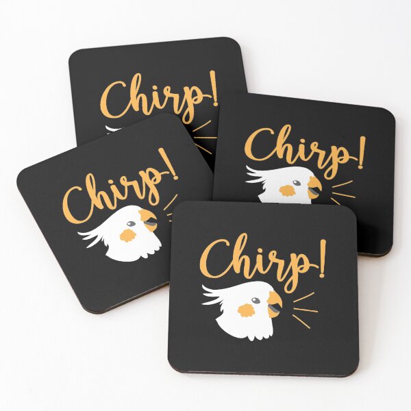 Item preview, White cockatiel saying 'CHIRP!' designed and sold by jazzydevil.