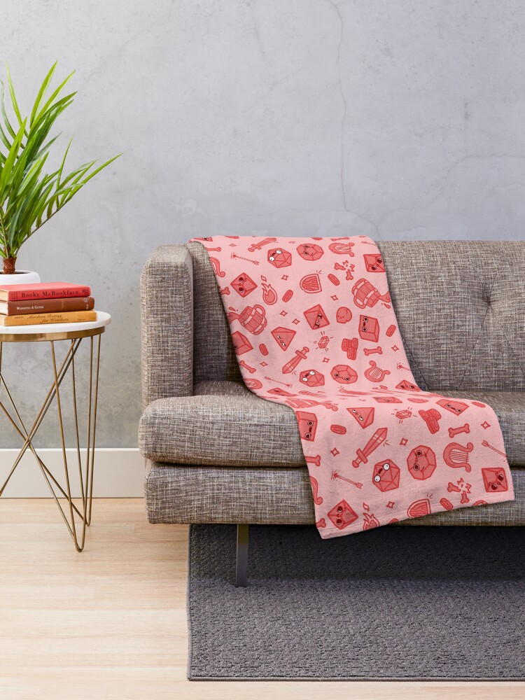 Thumbnail 2 of 6, Throw Blanket, Table Trope Gaming - Red! designed and sold by RiskyPixels.