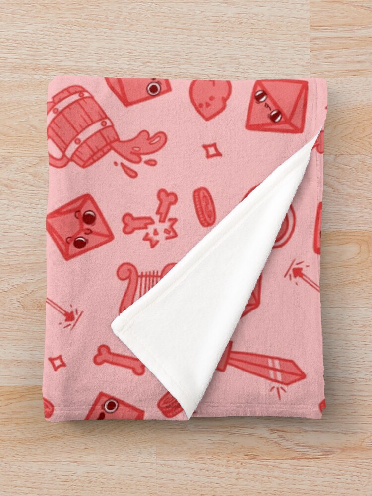Thumbnail 3 of 6, Throw Blanket, Table Trope Gaming - Red! designed and sold by RiskyPixels.