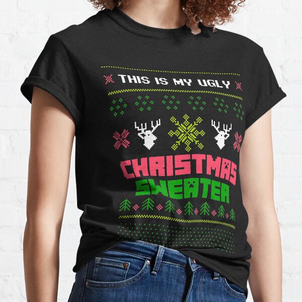 Naughty Nice Ugly Christmas Sweater Style 2-Sided Knit Fair Isle Winter Scarf
