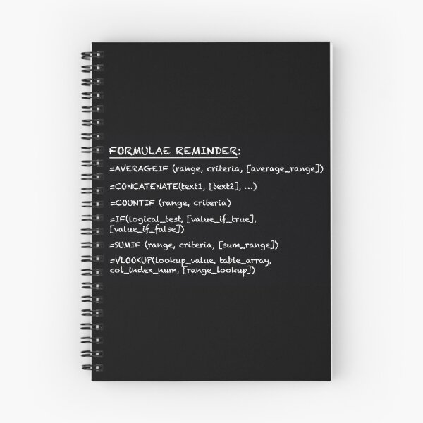 Item preview, Spreadsheet Formulae Reminder designed and sold by jakeonredbubble.