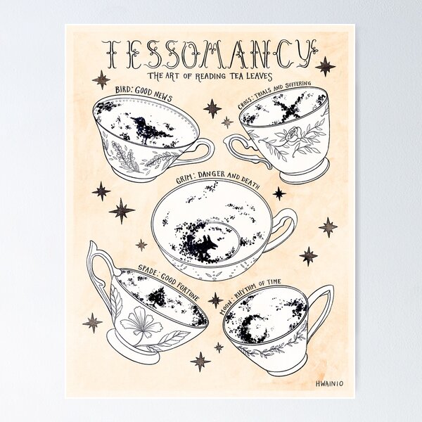 Item preview, Tea Leaf Reading Poster designed and sold by hwainio.