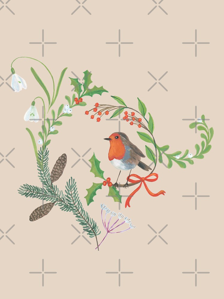 Christmas Chintz with Robin - Traditional chintz by Cecca Designs by Cecca-Designs