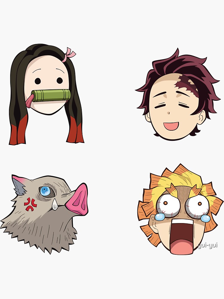 demon slayer sticker pack sticker by yui yui redbubble