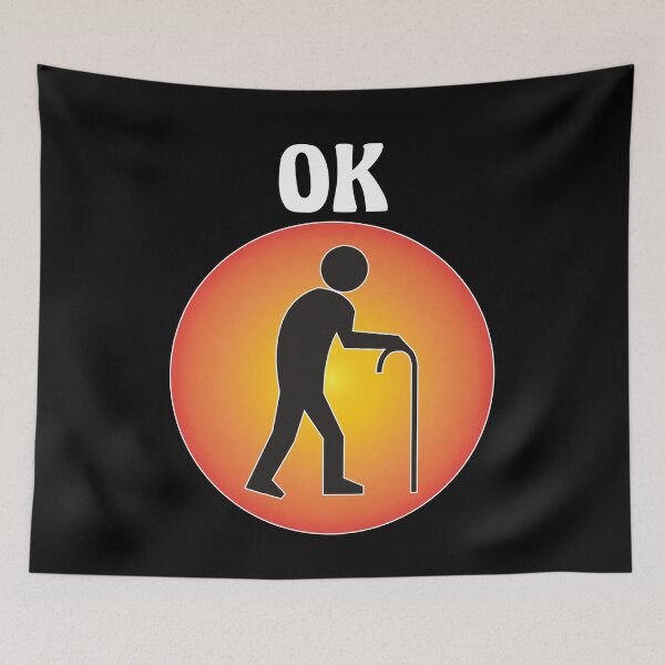 Item preview, Okay, boomer old guy millennial meme print designed and sold by Nerd Digs.