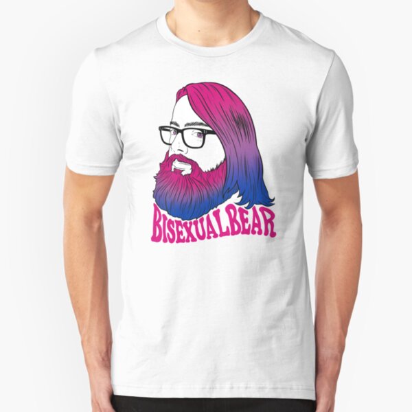 Bearded bisexual bear Slim Fit T-Shirt