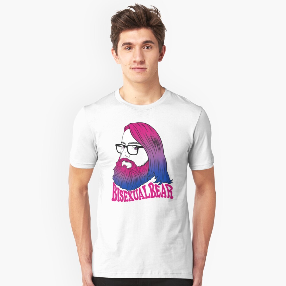 Bearded bisexual bear Slim Fit T-Shirt