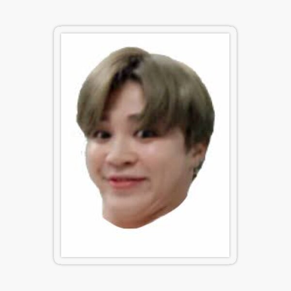 jimin meme face Transparent Sticker