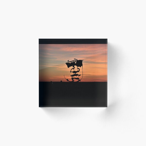 Sculptured Sunset Acrylic Block