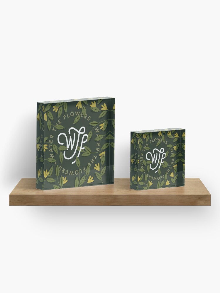 Alternate view of WTF / Water The Flowers - Illustrated Lettering Acrylic Block