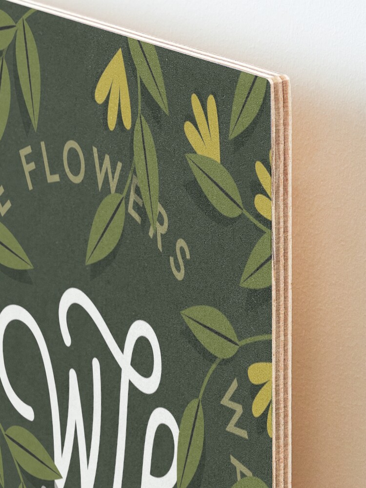 Alternate view of WTF / Water The Flowers - Illustrated Lettering Mounted Print