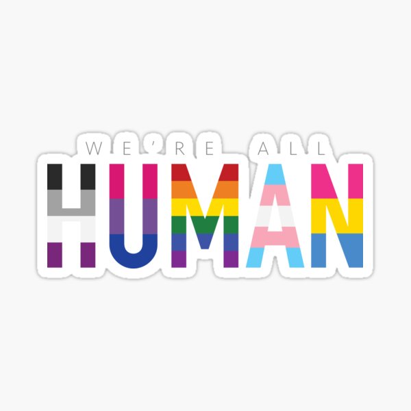 Human, Various Queer Flags 2 Sticker