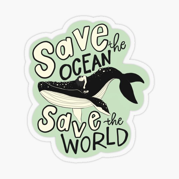 Save The Whales Funny Bumper Sticker or Helmet Sticker D409 Animal Rights 