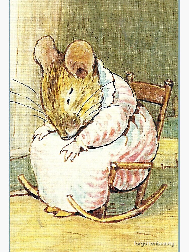 Lámina rígida for Sale con la obra «Ratón dormido en una mecedora - Beatrix  Potter» de forgottenbeauty