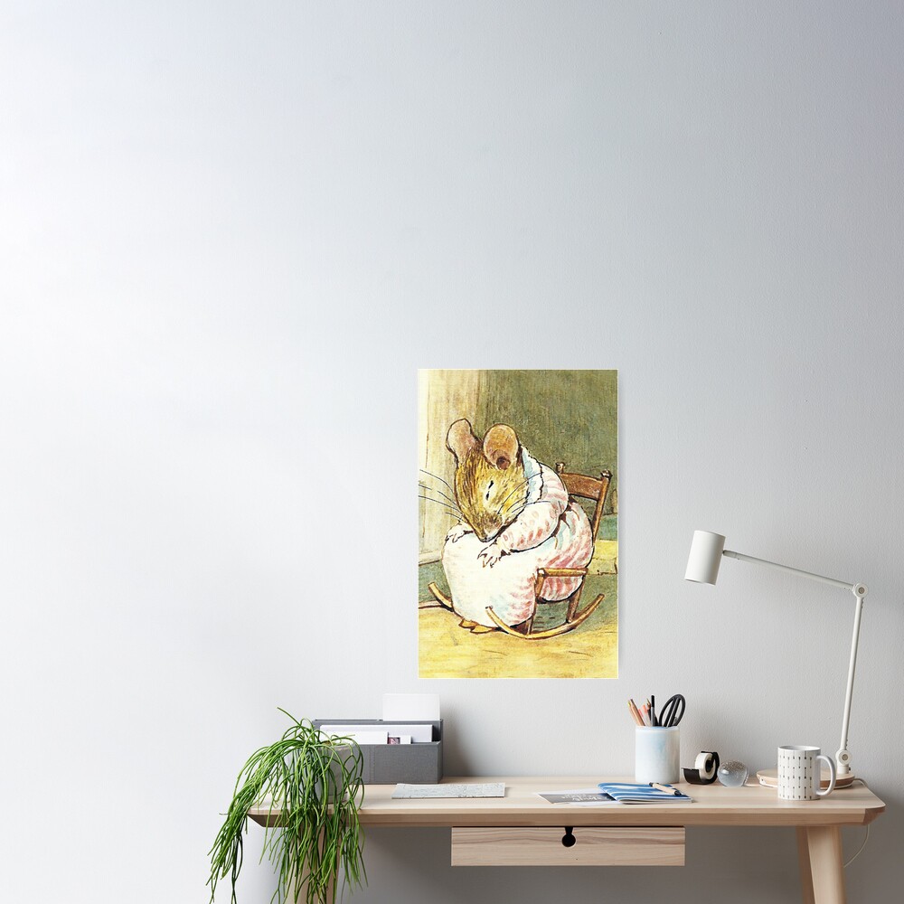 Mouse Asleep in Rocking Chair - Beatrix Potter Poster for Sale by  forgottenbeauty