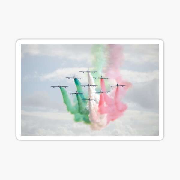 Autocollant Vintage Années 80 - Frecce Tricolori (patrouille Acrobatique Italienne) - Réf. D2
