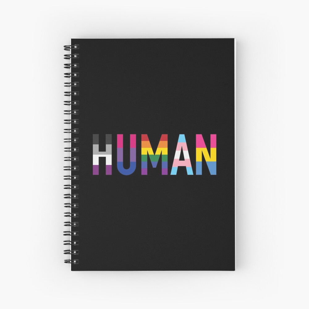 Human, Various Queer Flags 1 Spiral Notebook
