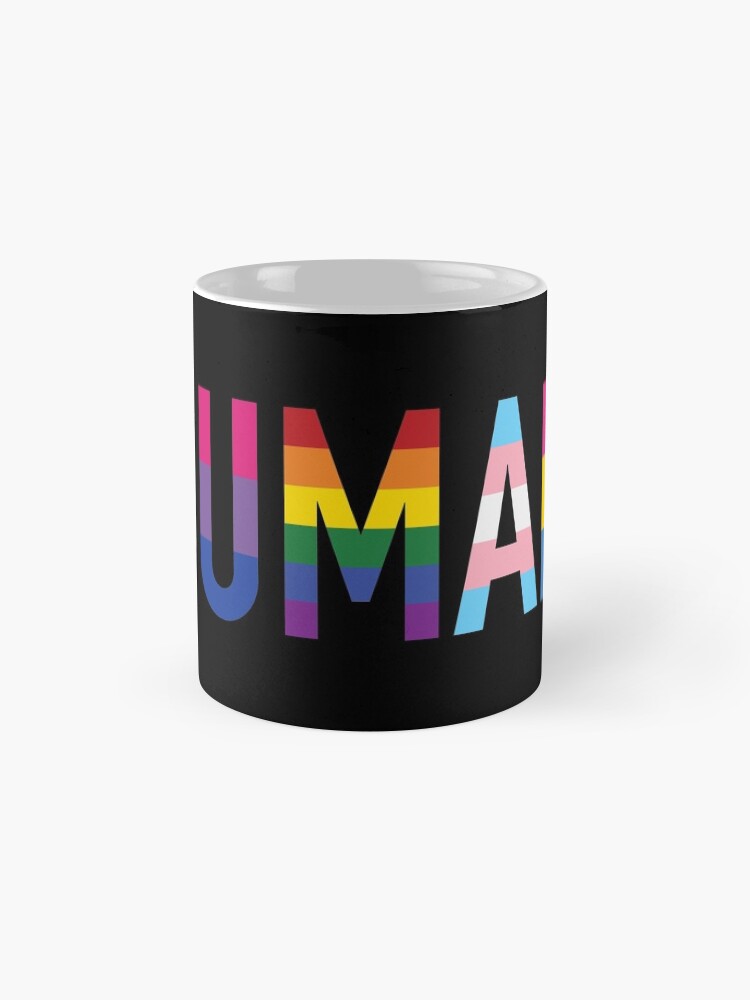 Alternate view of Human, Various Queer Flags 1 Mug