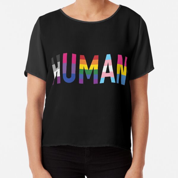 Human, Various Queer Flags 1 Chiffon Top
