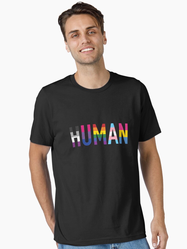 Thumbnail 1 of 7, Essential T-Shirt, Human, Various Queer Flags 1 designed and sold by fc13empire.