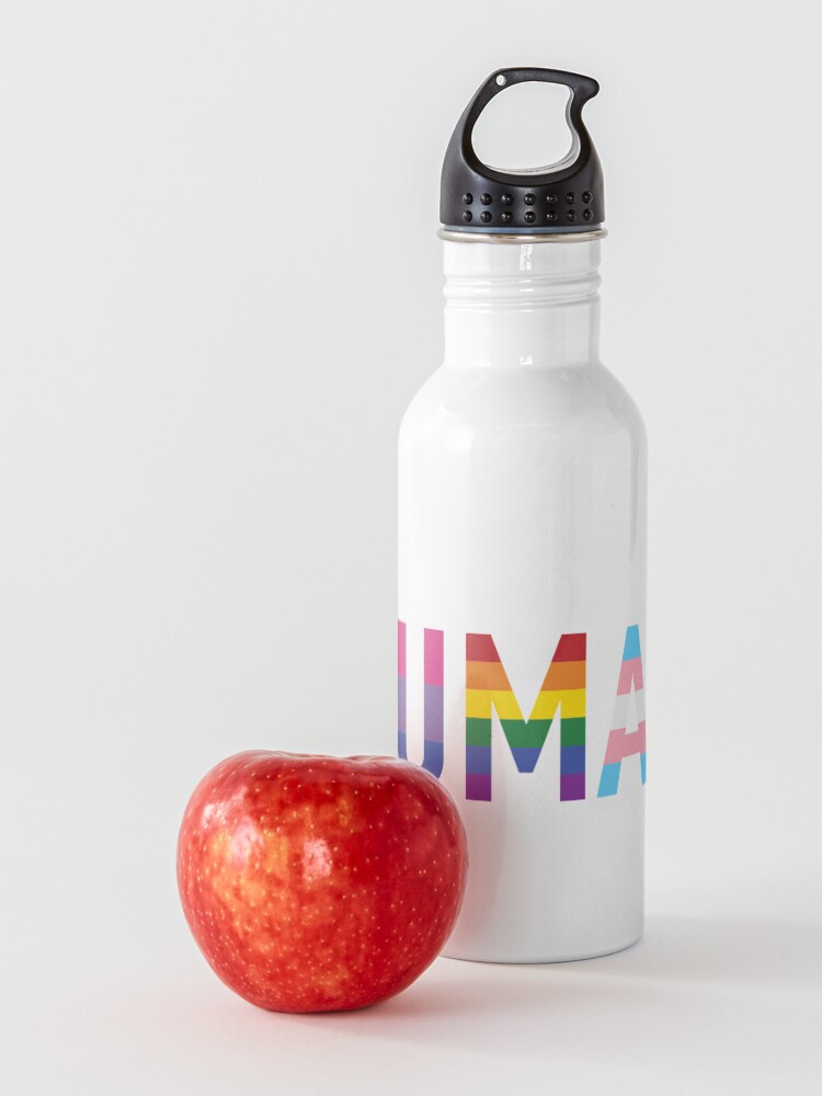 Alternate view of Human, Various Queer Flags 1 Water Bottle