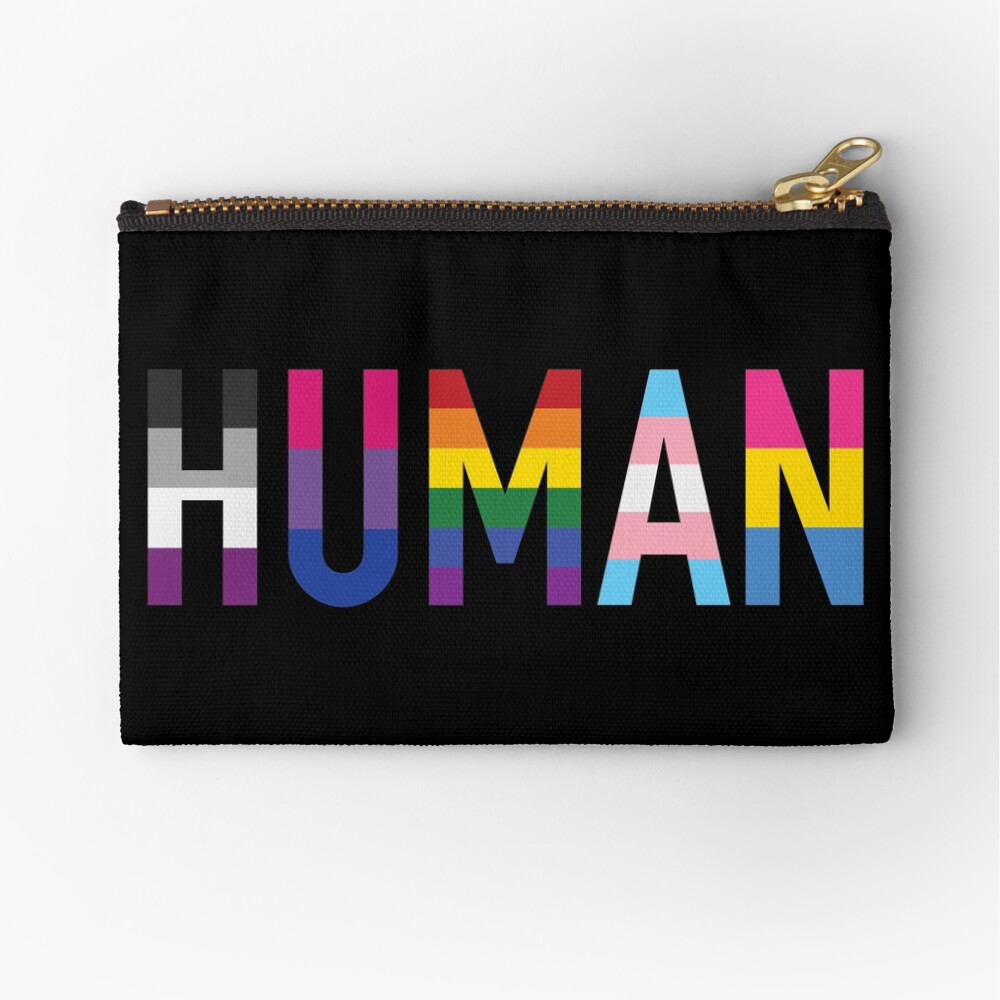Human, Various Queer Flags 1 Zipper Pouch