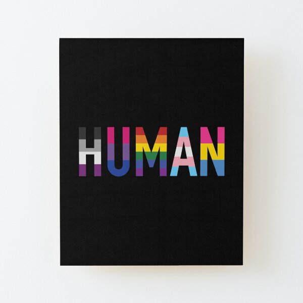 Human, Various Queer Flags 1 Wood Mounted Print