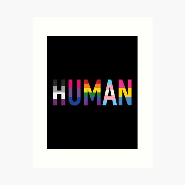 Human, Various Queer Flags 1 Art Print