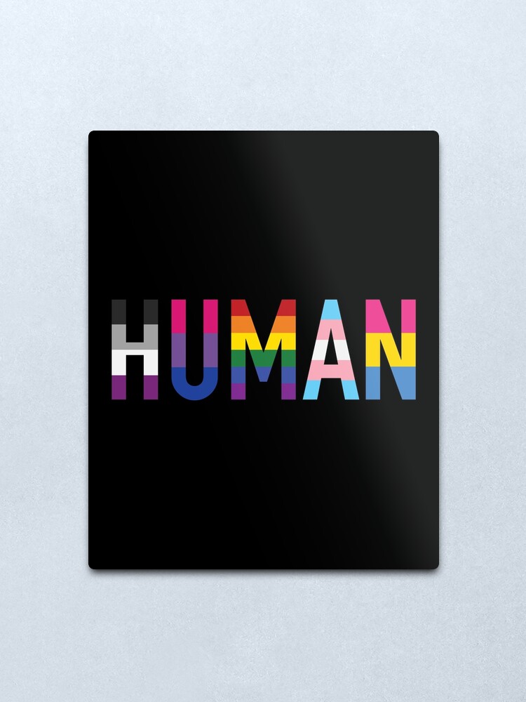 Alternate view of Human, Various Queer Flags 1 Metal Print