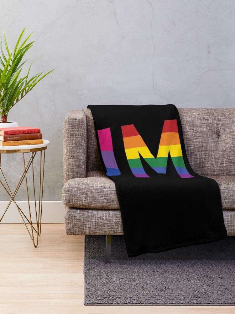 Alternate view of Human, Various Queer Flags 1 Throw Blanket