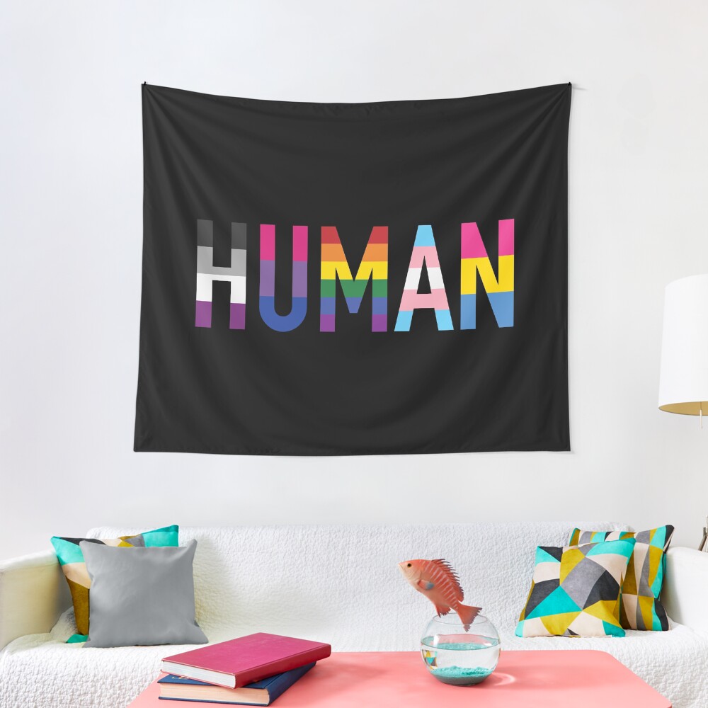 Human, Various Queer Flags 1 Tapestry