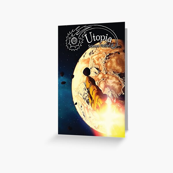 August Issue, Utopia Science Fiction Greeting Card