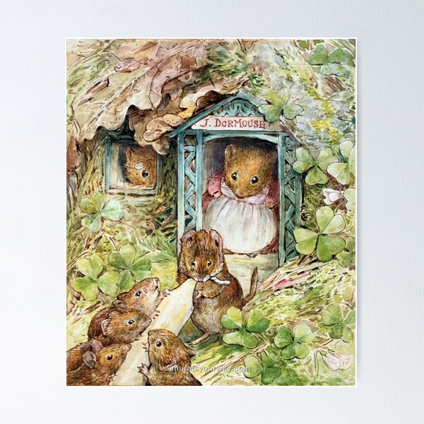 Mouse Asleep in Rocking Chair - Beatrix Potter | Art Board Print