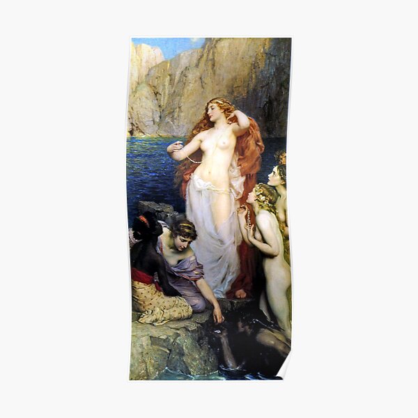 The Pearls of Aphrodite - Herbert James Draper Poster