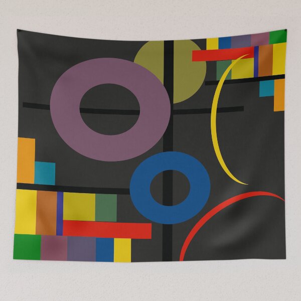 Item preview, Geometric Urban Multicolor Oos and Rectangles  designed and sold by Bliss Find And Design.