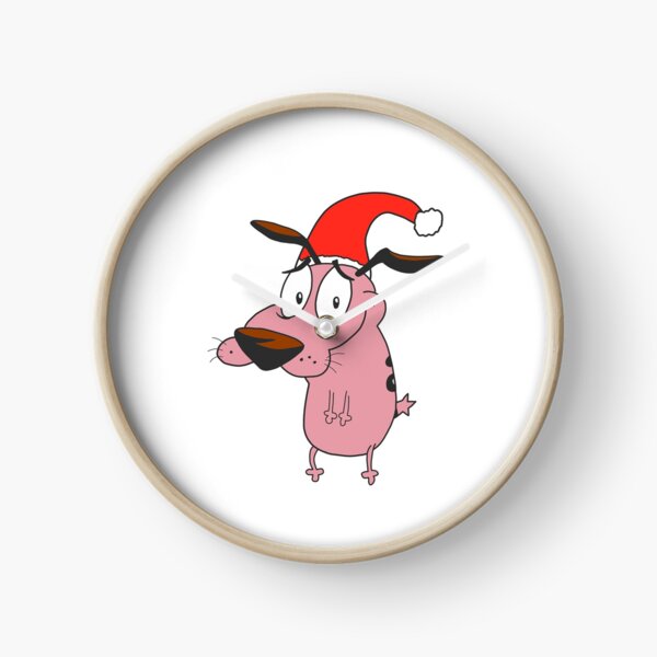Courage Le Chien Lâche Père Noël Horloge
