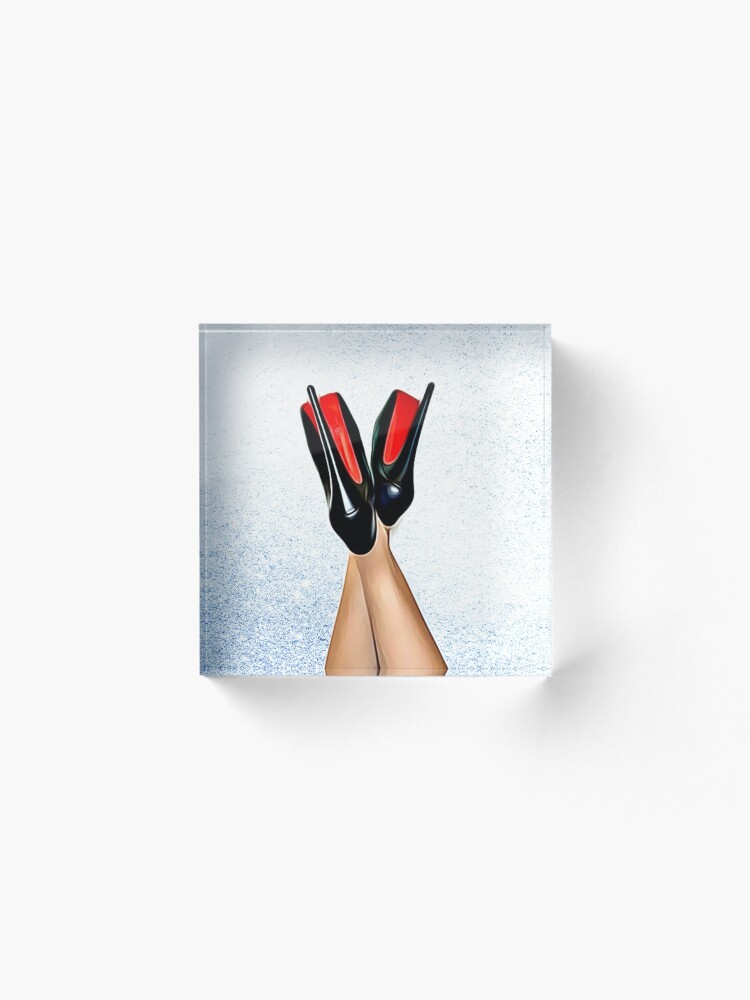 Alternate view of Christian Louboutin Sexy High Heel Red Bottoms Heels Up Acrylic Block